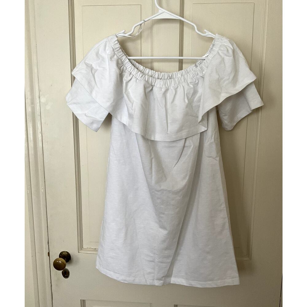 H&M White Off the Shoulder Mini Dress - size 8 - Picture 5 of 7